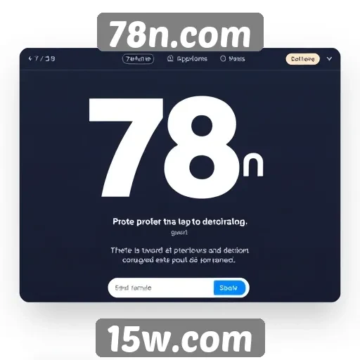 Exploração do design de interface do 78n.com